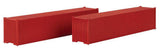 40' Corrugated Container 2-Pack -- Painted, Unlettered (red)-2