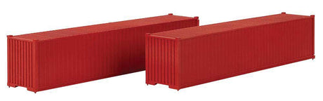 40' Corrugated Container 2-Pack -- Painted, Unlettered (red)-2