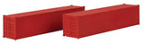40' Corrugated Container 2-Pack -- Painted, Unlettered (red)-3