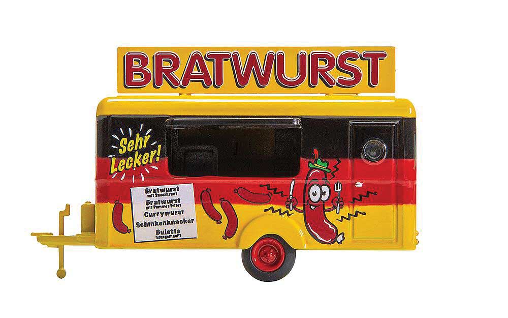 Concession Trailer - Assembled -- Bratwurst (yellow, black, red, German Lettering)