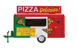Concession Trailer - Assembled -- Pizza (white, red, green, Italian Lettering)