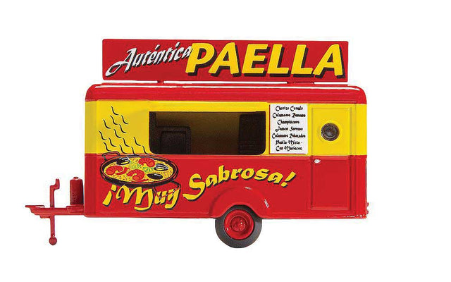 Concession Trailer - Assembled -- Paella ( red, yellow, Spanish Lettering)