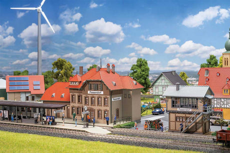 Passendorf Railway Station Set -- Kit - Depot, Signal Tower, Platform, Railway Personnel Figures-1