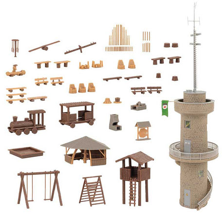 Adventure Playground Set -- Kit - Observation Tower, Kiosk, Playground Accessories-2
