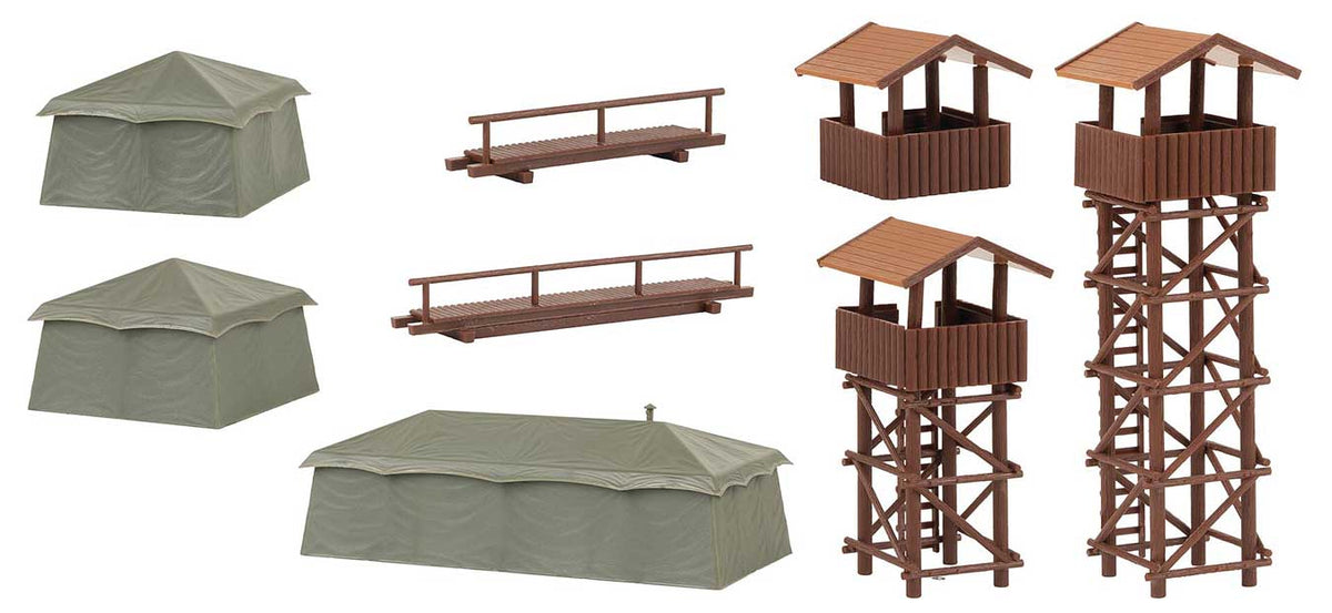 Armed Forces Basic Training Set -- Kit - 2 Towers, 6 Tents, Obstacle Course Details-3