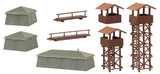 Armed Forces Basic Training Set -- Kit - 2 Towers, 6 Tents, Obstacle Course Details-3