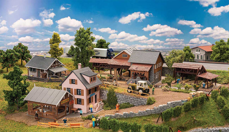 Sawmill Building Set -- Kit Includes Sawmill, House, Inn/Beer Garden, Lumber Store-1