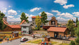 Railway Crossing/Junction Buildings - Action Set -- Kit Includes Signal Tower, Freight House, 2 Allotment Gardens, Grade Crossin-1
