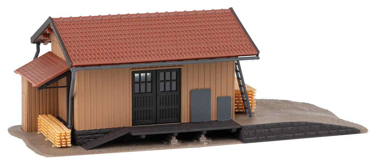 Railway Crossing/Junction Buildings - Action Set -- Kit Includes Signal Tower, Freight House, 2 Allotment Gardens, Grade Crossin-5