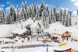 Winter in the Mountains -- Kit Includes 2 Alpine Houses, Chapel, 3 Light Bases, Icicles, Snow Powder-1