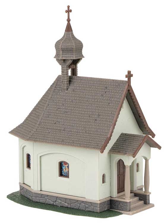 Winter in the Mountains -- Kit Includes 2 Alpine Houses, Chapel, 3 Light Bases, Icicles, Snow Powder-2