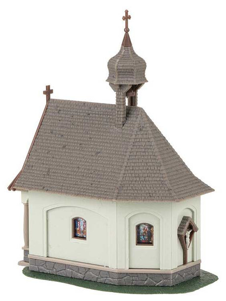 Winter in the Mountains -- Kit Includes 2 Alpine Houses, Chapel, 3 Light Bases, Icicles, Snow Powder-3
