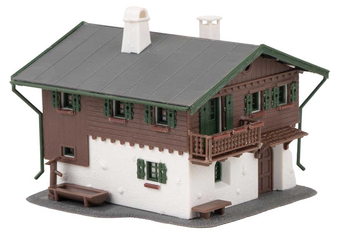 Winter in the Mountains -- Kit Includes 2 Alpine Houses, Chapel, 3 Light Bases, Icicles, Snow Powder-4