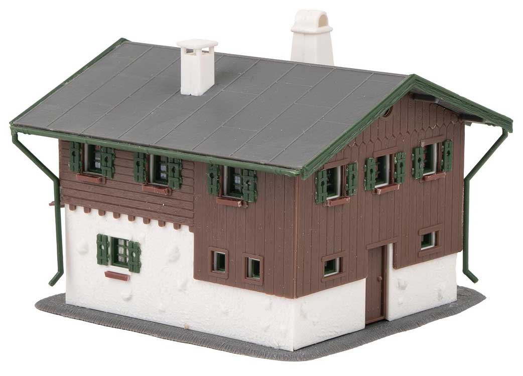 Winter in the Mountains -- Kit Includes 2 Alpine Houses, Chapel, 3 Light Bases, Icicles, Snow Powder-5