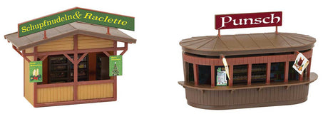 Christmas Market Set -- Ikit Includes 2 Stalls, Carousel (Unpowered), Icicles, Snow Powder-2
