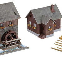 Sawmill with Dwelling House - Kit -- Sawmill: 14.5 x 9.5 x 12cm, House: 9.5 x 8.5 x 7.5cm
