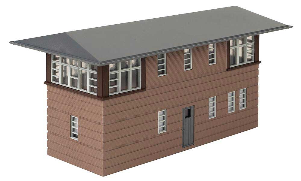 Brick Signal Box (Interlocking Tower) -- Kit - 6-1/2 x 3-1/4 x 3-1/8"  16.5 x 8.3 x 8cm-3