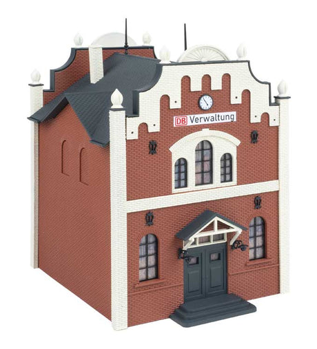 German Federal Railroad DB Administration Building -- Kit - 5-13/16 x 4-9/16 x 6-7/16"  14.8 x 11.6 x 16.3cm-2