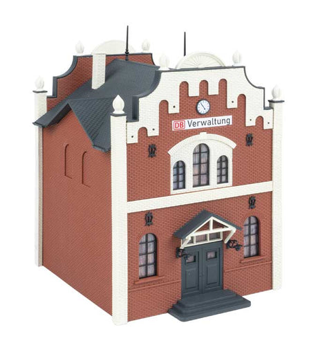 German Federal Railroad DB Administration Building -- Kit - 5-13/16 x 4-9/16 x 6-7/16"  14.8 x 11.6 x 16.3cm-3