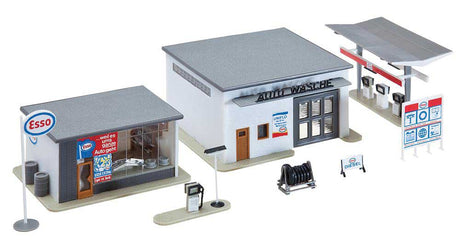 Gas Station with Car Wash -- Kit - Main Building: 3-15/16 x 3-3/4 x 1-15/16"  10 x 9.5 x 4.9cm-2