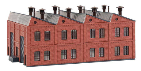 2-Track Sawtooth Brick Engine Repair Shed -- Kit - 8-1/16 x 5-7/16 x 3-9/16" 20.5 x 13.8 x 9cm-3