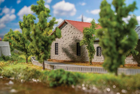 Two-Stall Locomotive Shed with Workshop -- Kit - 7-3/16 x 6-5/16 x 2-3/4"  18.2 x 16 x 7cm-4