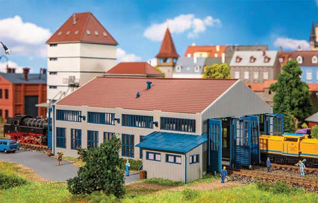 2-Track Modern Locomotive Shed - Engine House -- Kit - 7-1/2 x 4-5/16 x 3" 19.1 x 11 x 7.6cm-1