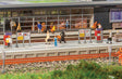 Modern Station Platform with Accessories -- Kit - Platform: 15-3/4 x 2 x 3/8"  40 x 5.2 x .9cm, German Signs-1