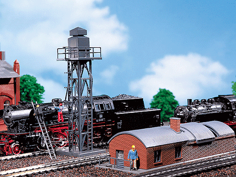 Sandhouse -- Tower: 1 x 1 x 3-1/8"  2.4 x 2.4 x 7.8cm; Sandhouse: 3-13/32 x 1-13/64 x 3/