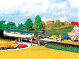 Grade Crossing w/Guardhouse -- 4-1/4 x 5-3/4 x 4" 10.7 x 14.3 x 9.8cm