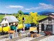 Trackside Shanties - Pkg of 3 -- 3.4 x 2.4 x 2.4/4.0 x 3.5 x 2.2/2.1 x 2.0 x 2.0cm