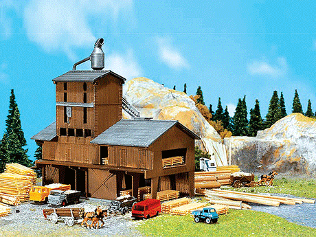 Sawmill - Weathered Model -- 6-13/16 x 5 x 6"  17 x 10 x 15cm