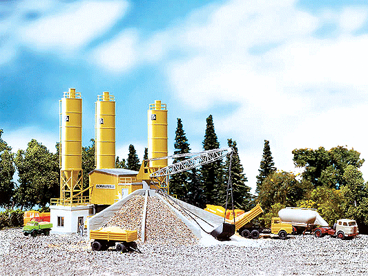 Concrete Mixing Plant - Assembled -- Painted/Weathered