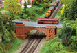 Cut-Stone Arched Highway Bridge -- Kit - 7-9/16 x 2-15/16 x 2-3/4" 19.2 x 7.4 x 7cm Arch: 2" 5.1cm Tall