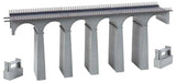 Double-Track Straight Stone Viaduct -- Kit - 15-3/16 x 3-3/8 x 5-3/8"  38.6 x 8.5 x 13.6cm-2