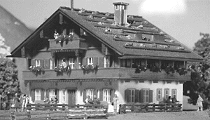 Alpine Farm House -- 5-1/8 x 5-1/8 x 4"  13 x 13 x 10cm