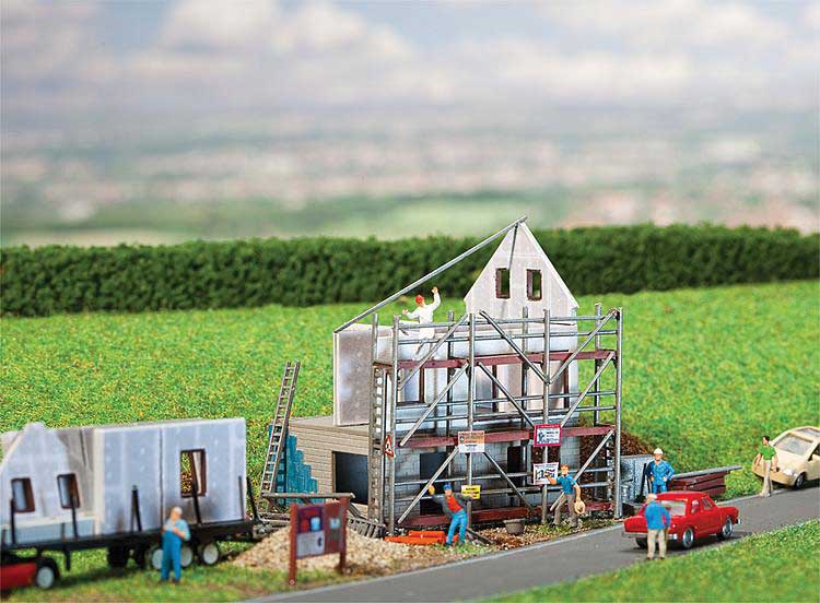 Prefabricated House Under Construction -- Kit - 1-7/8 x 1-7/16 x 2-1/8"  4.8 x 3.6 x 5.4cm-1