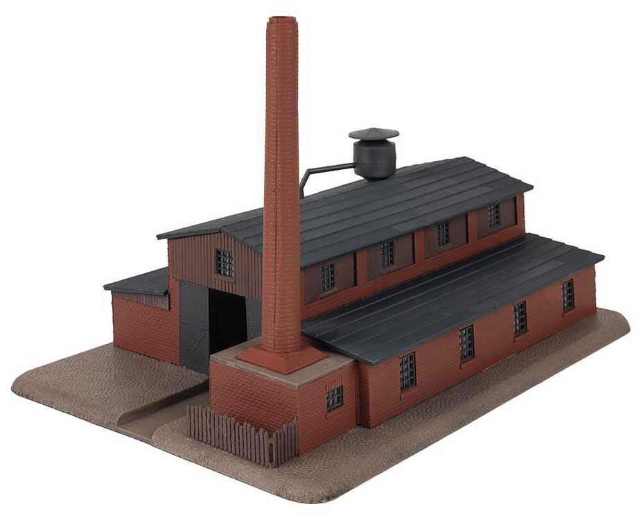 Factory with Brick Chimney -- Kit - 8-5/8 x 5-13/16 x 5-1/2"  22 x 14.8 x 14cm-3