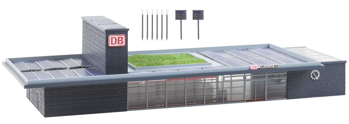 Horrem Train Station -- Kit - 9-1/2 x 4-3/16 x 2-3/8"  24.2 x 10.7 x 6cm-2