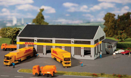 DHL Logistics Center with Figures -- Kit - 8-3/4 x 4-13/16 x 3"  22.3 x 12.2 x 7.6cm-1