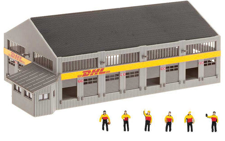 DHL Logistics Center with Figures -- Kit - 8-3/4 x 4-13/16 x 3"  22.3 x 12.2 x 7.6cm-2