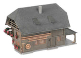 Clockmaker's House with Figure -- Weathered Anniversary Kit - 3-9/16 x 2-1/4 x 2-1/4"  9.1 x 5.7 x 5.7cm-3
