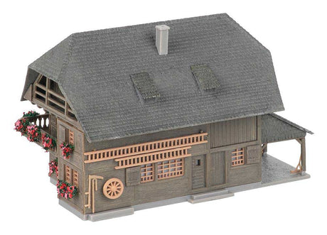 Clockmaker's House with Figure -- Weathered Anniversary Kit - 3-9/16 x 2-1/4 x 2-1/4"  9.1 x 5.7 x 5.7cm-3
