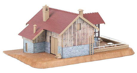 Zur Post Inn with Beer Garden -- Kit - 6 x 4-5/16 x 2-3/4"  15.2 x 10.9 x 7cm-3