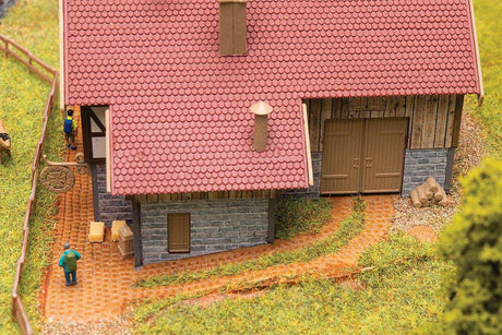 Zur Post Inn with Beer Garden -- Kit - 6 x 4-5/16 x 2-3/4"  15.2 x 10.9 x 7cm-4