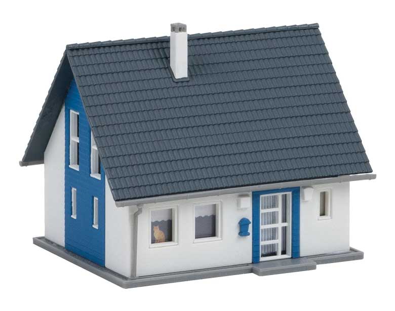 Single-Family House -- Kit - 2-5/16 x 2-1/2 x 2"  5.9 x 6.3 x 5cm (white, blue)-2