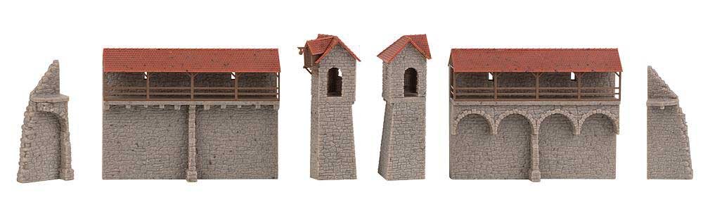 Old Town Wall Set - Kit -- Tower & Wall Sections-2