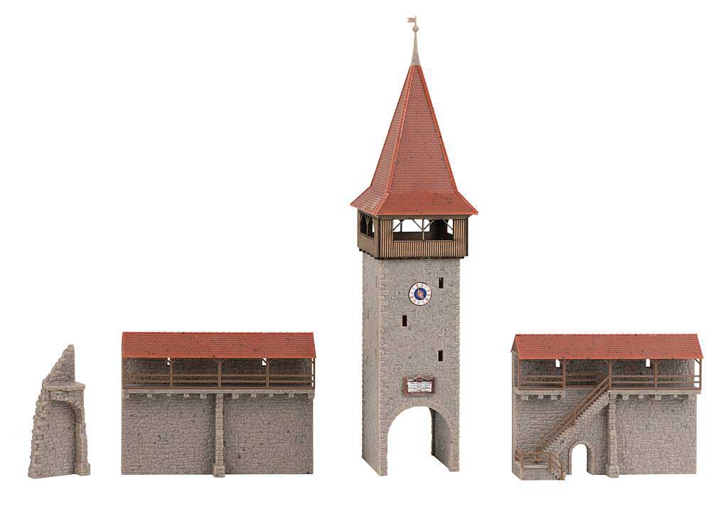 Old Town Tower w/Wall Set - Kit -- Tower & Wall Sections-2