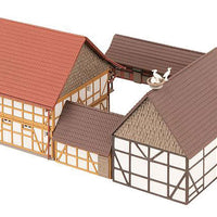 Half-Timber Farm with House -- Kit - 7-11/16 x 6-5/8 x 2-5/8"  19.5 x 16.8 x 6.6cm