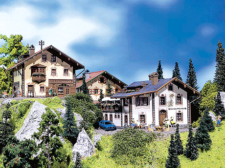 Alpine Boarding House w/Accessories -- 3-13/64 x 3-13/64 x 2"  8 x 8 x 5cm
